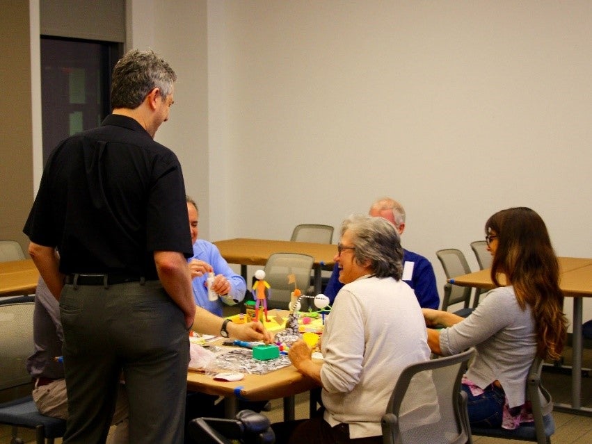 Brandt in class with participants