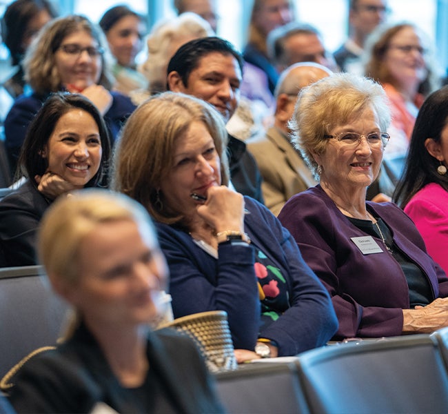 Nonprofit leaders in lecture hall