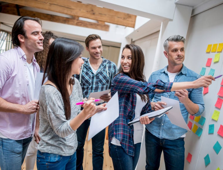 Young professionals working together