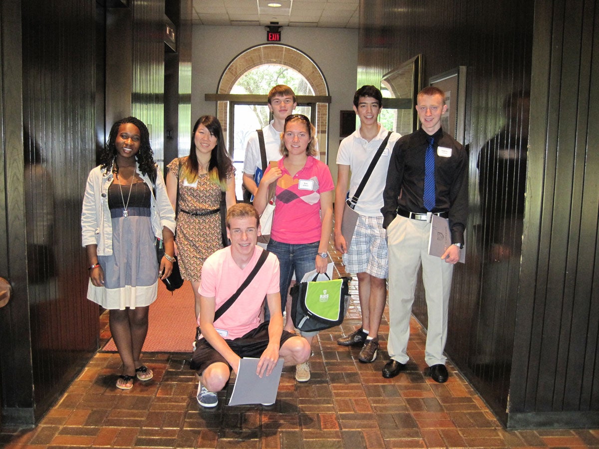 High school students from Rice for High School Students, 2011
