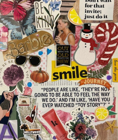 A completed collage by a Lifelong University participant.