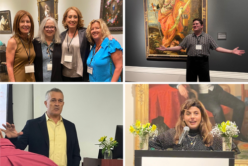 A collection of 4 images featuring Rice MIS students, alum and staff in attendance of the AGLSP conference