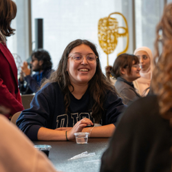Student attending AP STEM event at Rice.
