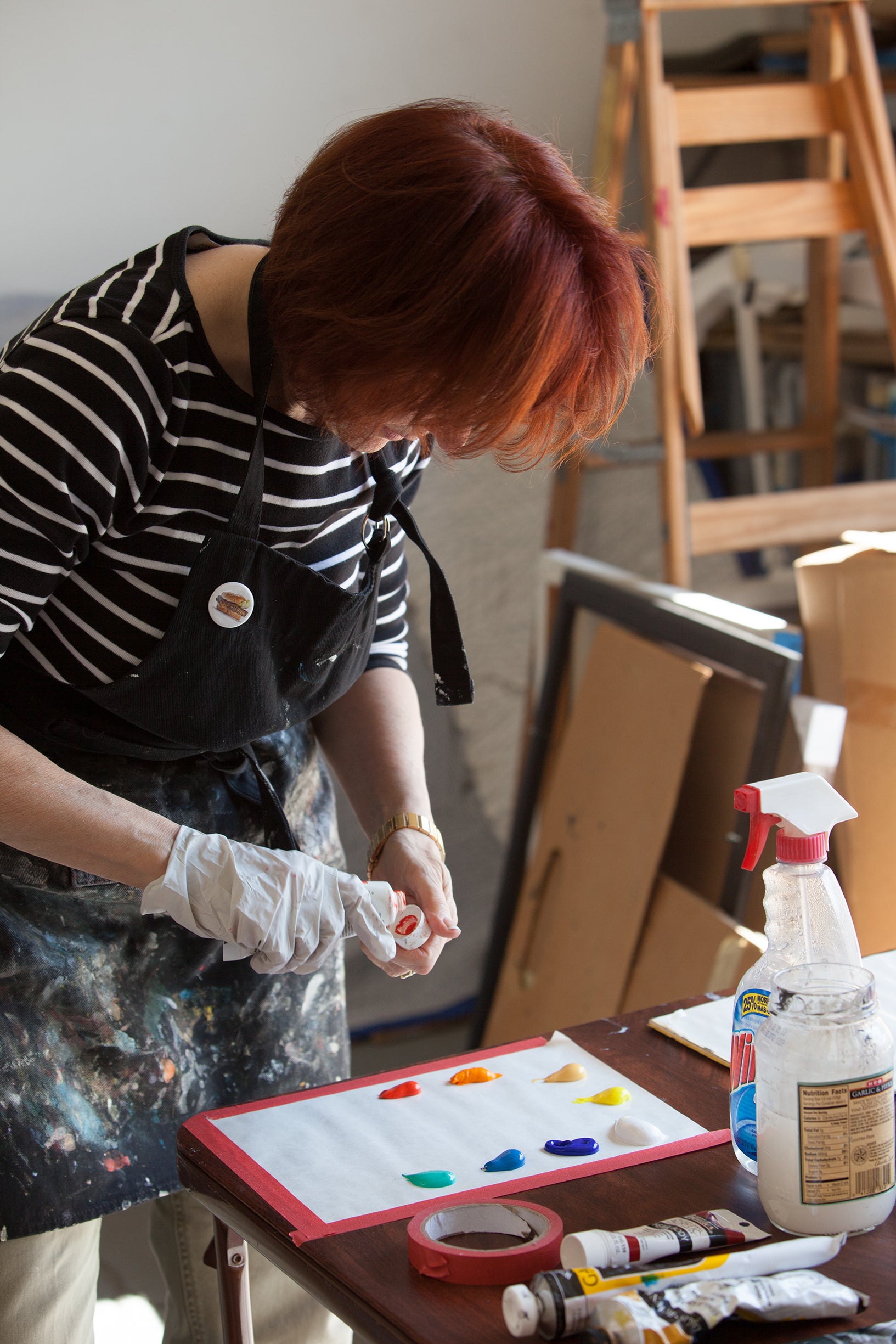 Ellen Orseck at Work, photo by Janet Roe
